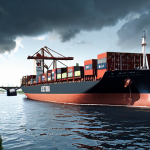 **

Prompt: *Global supply chain disruption, cargo ship stuck in a canal, geopolitical tension, rising fuel prices, financial graph going down, dramatic sky, concept art, digital illustration.*

**
