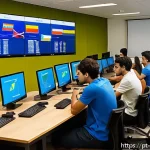 Home 23 국제무역과정추천 - A professional classroom setting in Brazil with diverse young adults attentively learning internatio...