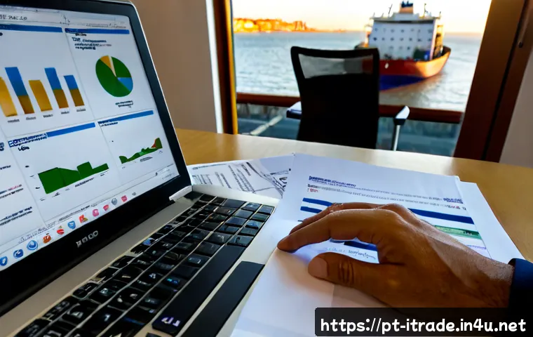 Home 17 국제무역실무자격증 - Photorealistic international trade certification study scene in Portugal, focused Portuguese-speakin...
